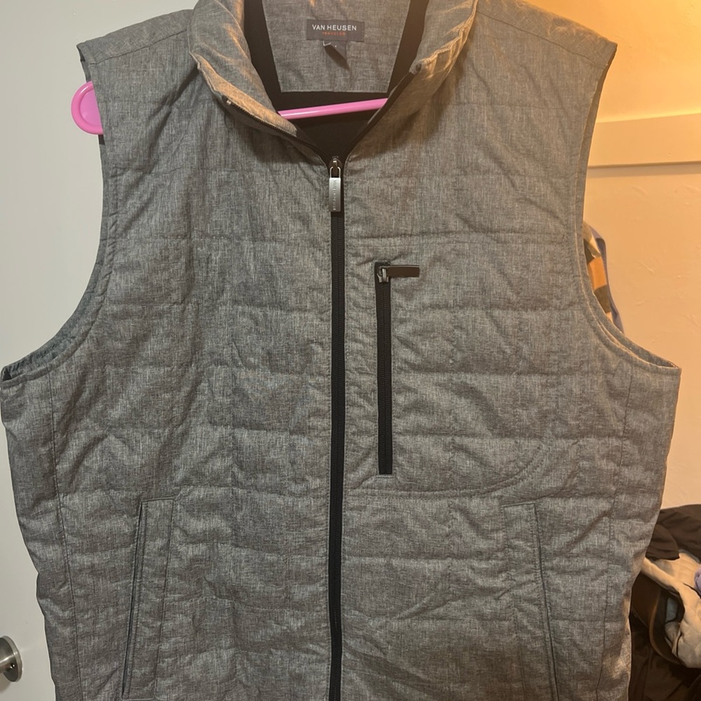 Van Heusen Gray Traveler Vest, medium size